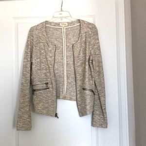 The Loft cream and gray jacket